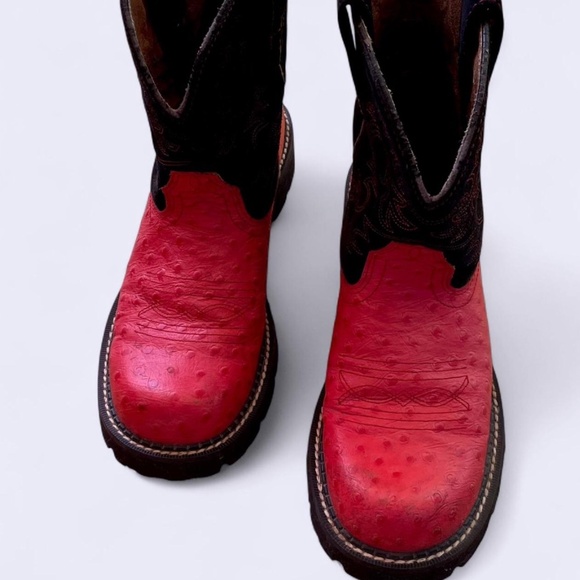 Ariat Fatbaby Red and Black Boots - Picture 3 of 7